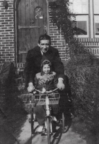 Merrill with her father, William Gerber, Brooklyn, 1941