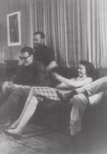 Merrill with Stegner Fellows, Ed McClanahan and Bob Stone, Stanford, 1962